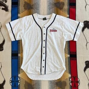 Vintage 90s The Detroit News Newspaper Baseball Jersey Size XL Made In USA
